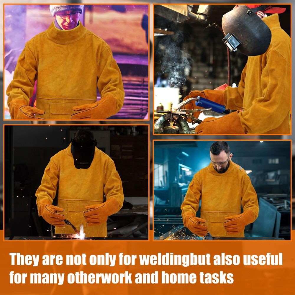 Leatherwork Apron - Odzież spawalnicza ze skóry bydlęcej, ognioodporna,