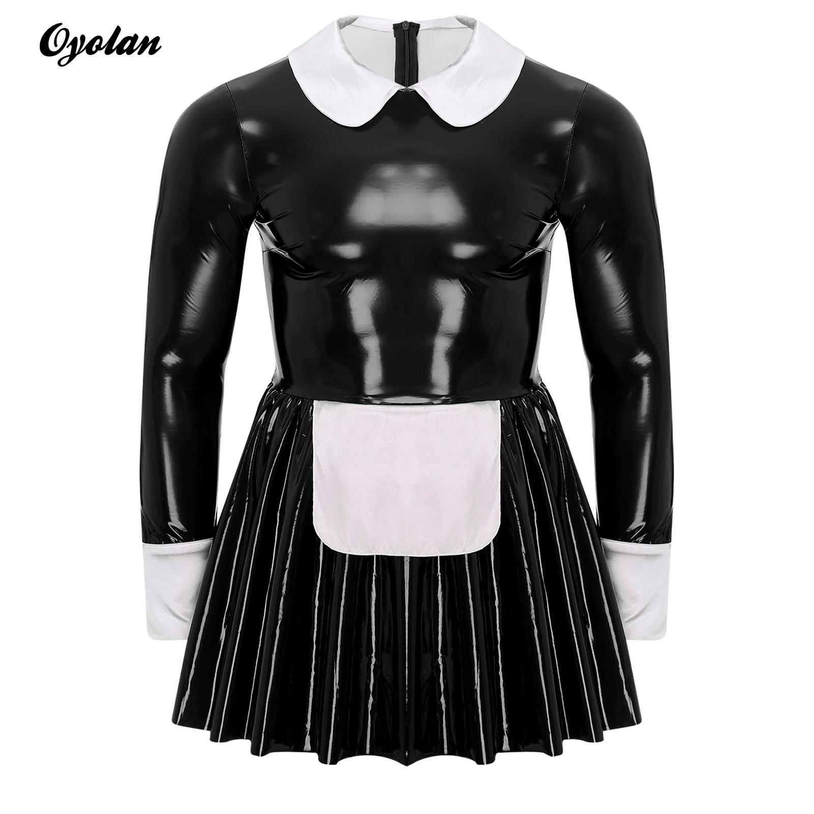 Leatherwork Apron - Męskie Sissy francuska pokojówka przebranie na