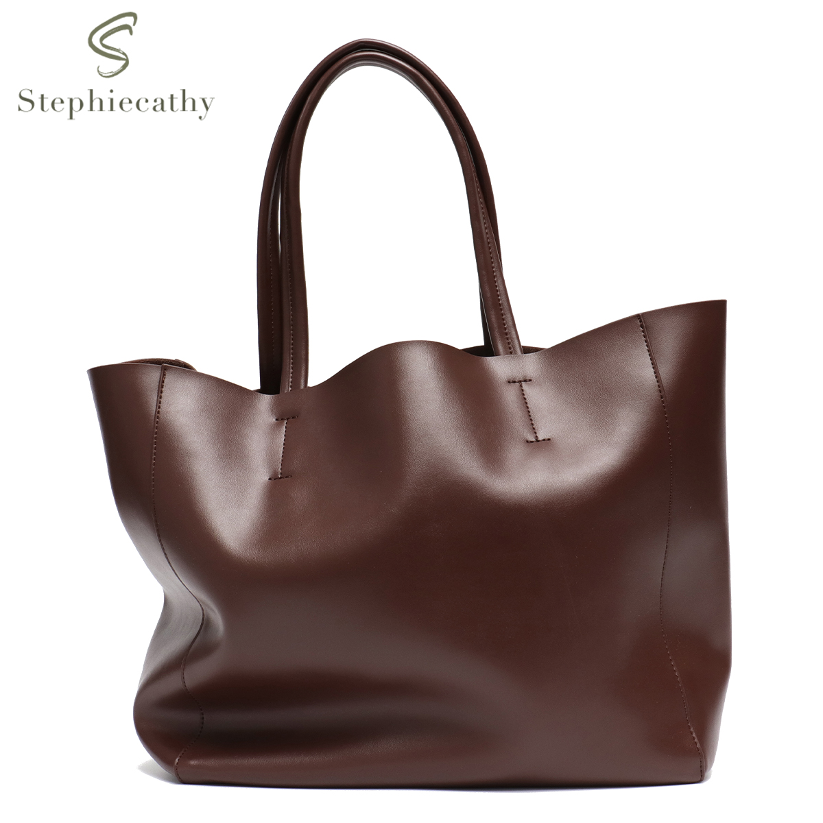 Leather Work Laptop Bag - Torebka o dużej pojemności dla kobiet