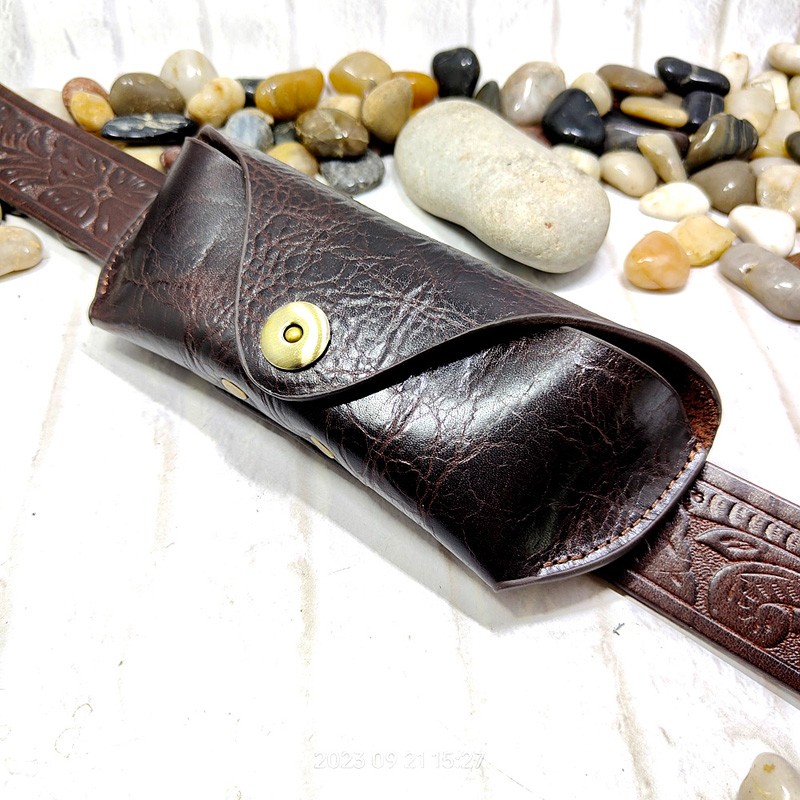 Leatherwork Fasteners - Blongk etui na okulary talia torba