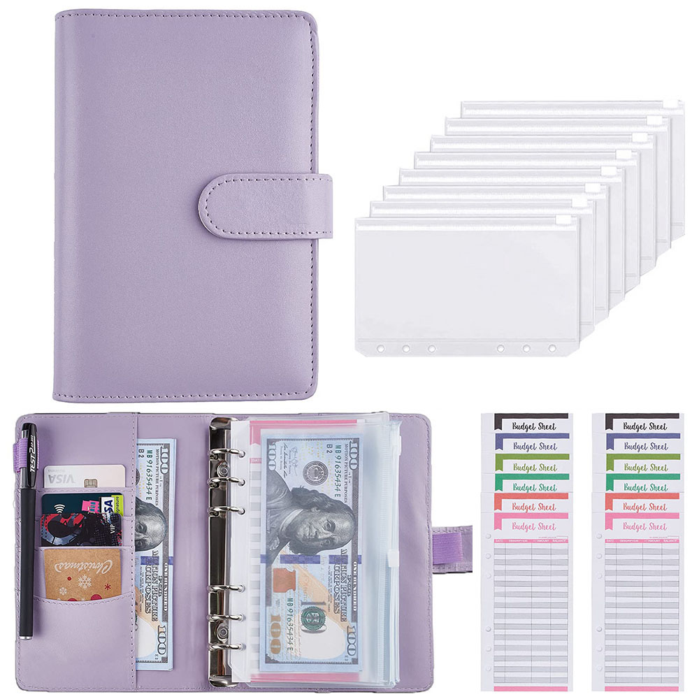 Leather Work Diary - 2024 A6 PU skórzany segregator budżetowy