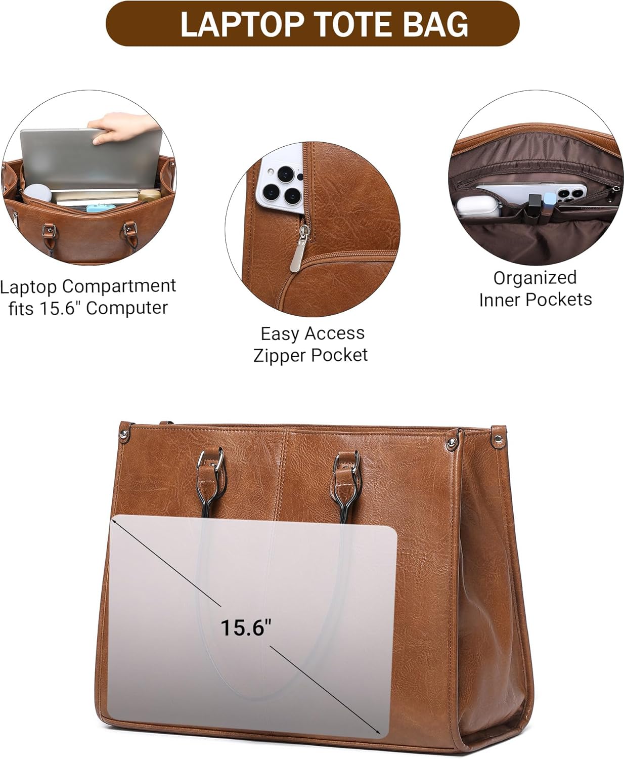 Torba na laptopa 2 w 1 z izolo – Leather Work Laptop Bag recenzja i cena