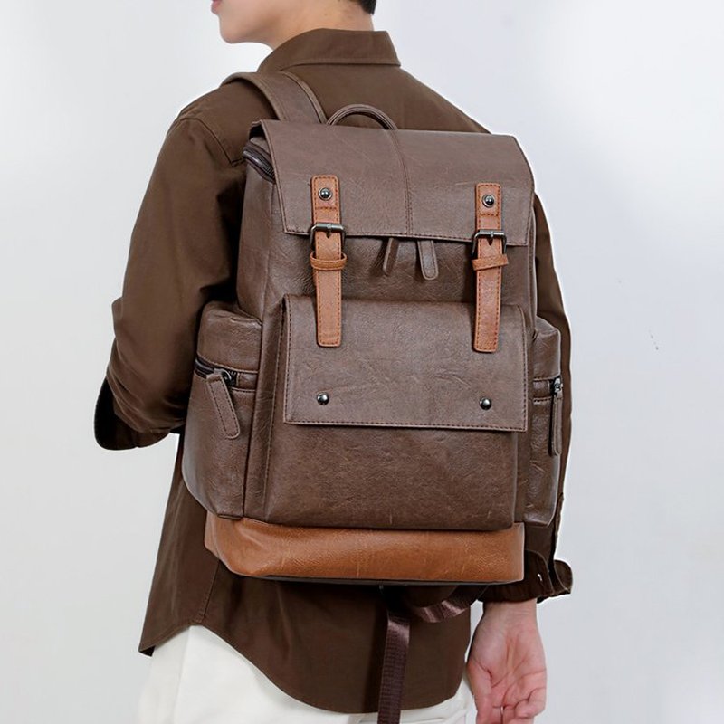 Nowy męski plecak w stylu vint – Leather Work Laptop Bag recenzja i cena