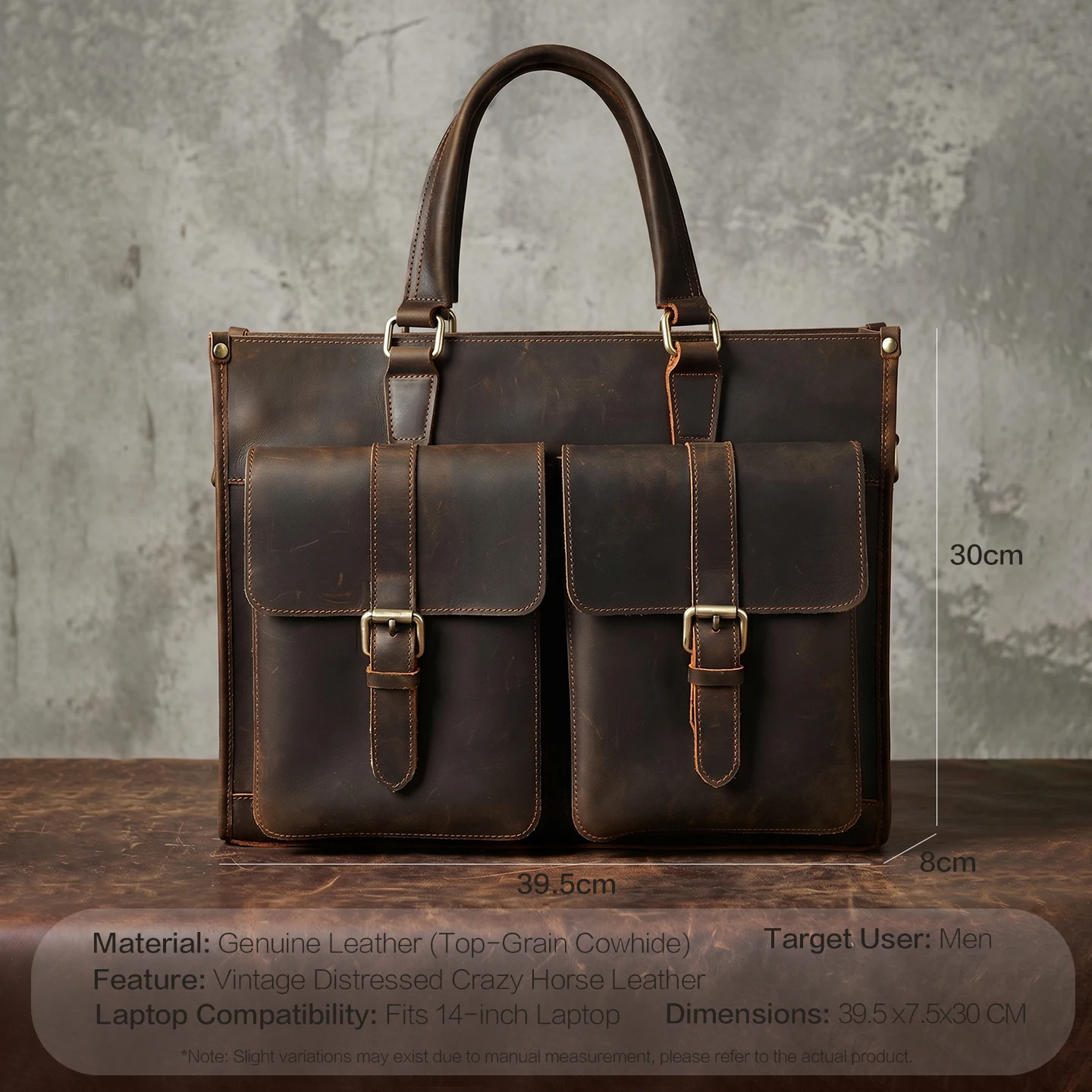 Męska torba na ramię z prawdzi – Leather Work Laptop Bag recenzja i cena