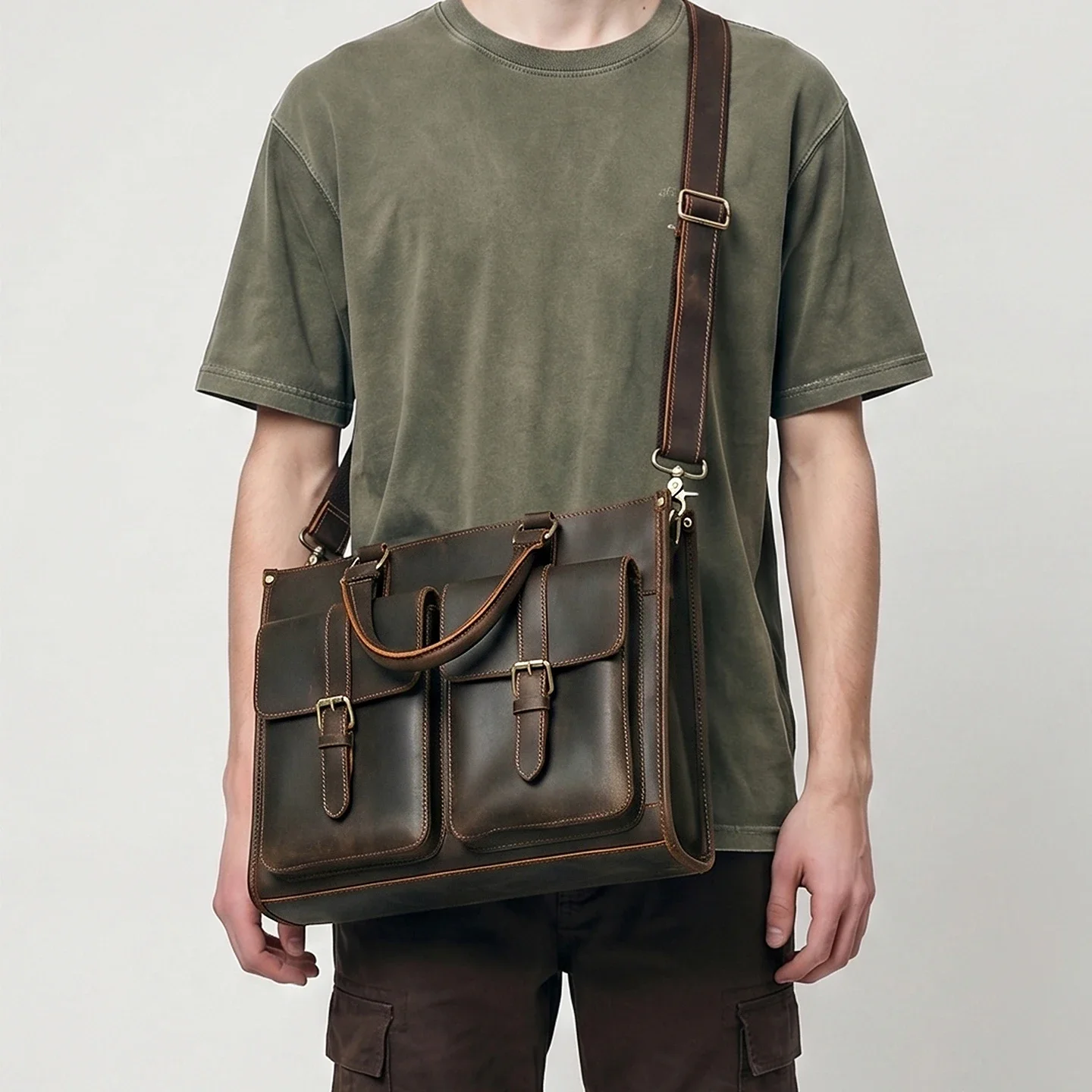 Męska torba na ramię z prawdzi – Leather Work Laptop Bag recenzja i cena