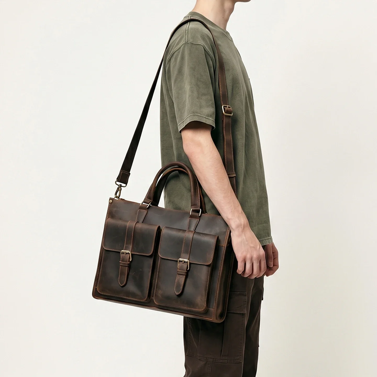 Męska torba na ramię z prawdzi – Leather Work Laptop Bag recenzja i cena