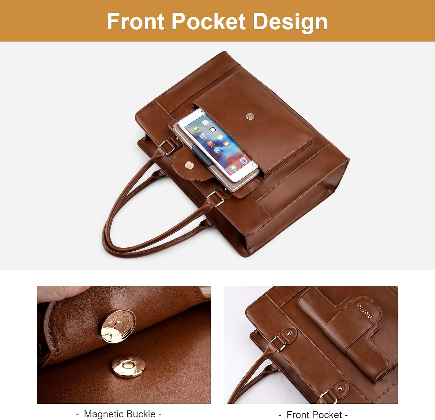 Torba na laptopa MOSISO dla ko – Leather Work Laptop Bag recenzja i cena