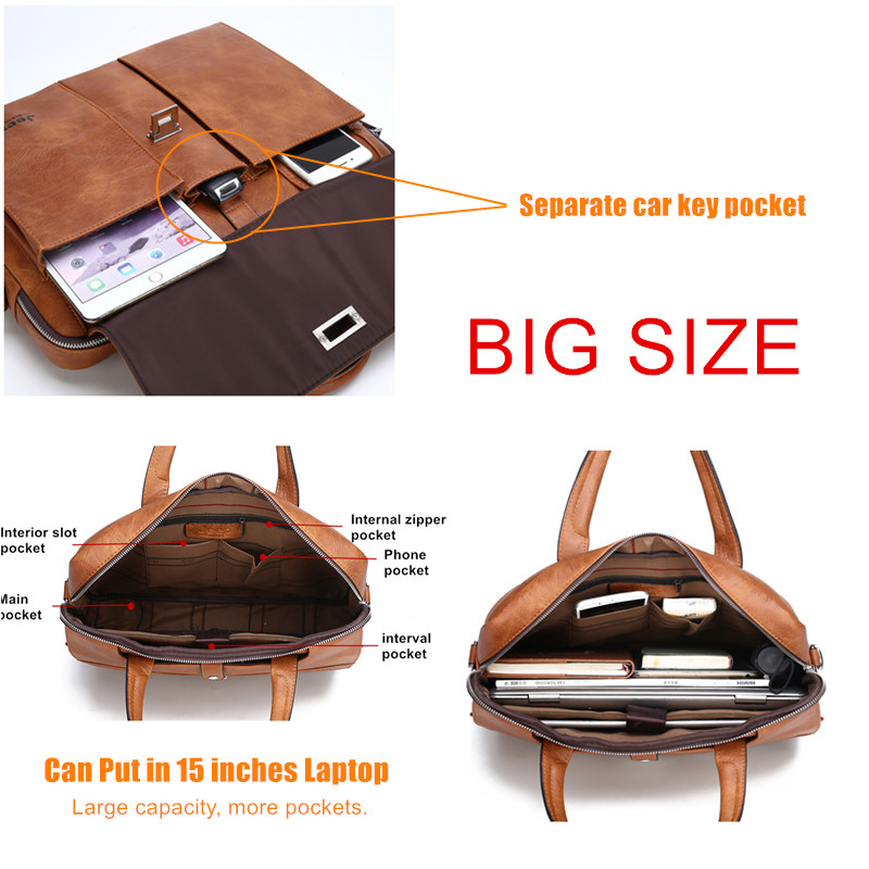 Torba męska Jeep Buluo ze skór – Leather Work Laptop Bag recenzja i cena